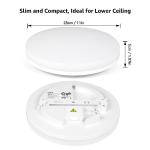 Lepro 11 inch 24 watt Flush Mount LED Ceiling Light 2400 Lumen 200 watt Equivalent, Waterproof, 3000 Kelvin Soft Warm White Bright Ceiling Fixture for Bedroom, Bathroom, Kitchen,Laundry, Living Room