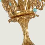 French all-copper large living room floor lamp European-style villa hotel lobby creative statue decorative ornament art lamp