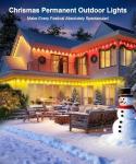 Fussion Permanent Outdoor Lights for House, 150ft RGB Halloween House Lights Outdoor with APP Remote Control, IP67 Waterproof Smart Eternity Eaves Lighting for Christmas, Holiday, Party, Daily