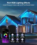 Fussion Permanent Outdoor Lights for House, 150ft RGB Halloween House Lights Outdoor with APP Remote Control, IP67 Waterproof Smart Eternity Eaves Lighting for Christmas, Holiday, Party, Daily