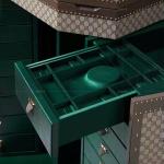 floor-to-ceiling solid wood storage cabinet with mirror, light luxury high-end luxury house, designer jewelry cabinet