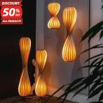2025 New Wabi Sabi Living Room Bedroom Wooden Home Art Retro Simple Floor Lamp Lighting Fixture
