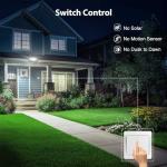 Onforu 90W Flood Lights Outdoor, 10000LM Brightness LED Flood Light with 4 Heads, Switch Controlled Floodlight, IP66 Waterproof 6500K Exterior Security Lights for Outside Yard Garage Patio