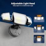 Onforu 90W Flood Lights Outdoor, 10000LM Brightness LED Flood Light with 4 Heads, Switch Controlled Floodlight, IP66 Waterproof 6500K Exterior Security Lights for Outside Yard Garage Patio