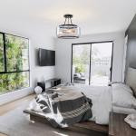 Kunlinzhu 15.7" Black and Gold Semi Flush Mount Ceiling Light Fixture 3 Light,Drum Modern Glass Ceiling Light Fixtures for Bedroom,Entryway,Hallway,Kithcen,Dining Room,Bathroom