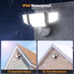 Onforu 90W Flood Lights Outdoor, 10000LM Brightness LED Flood Light with 4 Heads, Switch Controlled Floodlight, IP66 Waterproof 6500K Exterior Security Lights for Outside Yard Garage Patio