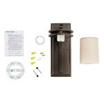 Kichler Hendrik 12” Wall Light Fixture in Olde Bronze with Umber Etched Glass, 1-Light Wall Lamp for Bedroom or Living Room, 5076OZ