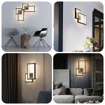Ralbay 2-Pack Modern Indoor Wall Sconce 20W Aluminum Up and Down LED Modern Black Wall Sconce for Indoor Living Room Bedroom Hallway (Warm White Light, 3000K)