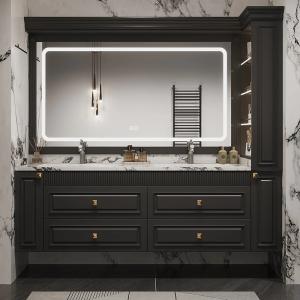 Light Luxury Bathroom Cabinet French Ensuite Storage Bathroom Vanity Cabinet Corner Shelves Wall Badkamer Meubel Furniture