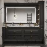 Light Luxury Bathroom Cabinet French Ensuite Storage Bathroom Vanity Cabinet Corner Shelves Wall Badkamer Meubel Furniture