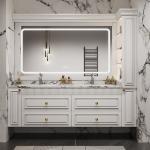 Light Luxury Bathroom Cabinet French Ensuite Storage Bathroom Vanity Cabinet Corner Shelves Wall Badkamer Meubel Furniture