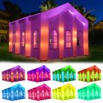 Inflatable Wedding Tent Outdoor Party Tent with LED Lights Portable Marquee Wedding House White Garden Tent For Wedding Event