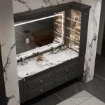 Light Luxury Bathroom Cabinet French Ensuite Storage Bathroom Vanity Cabinet Corner Shelves Wall Badkamer Meubel Furniture