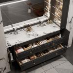 Light Luxury Bathroom Cabinet French Ensuite Storage Bathroom Vanity Cabinet Corner Shelves Wall Badkamer Meubel Furniture