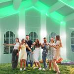 Inflatable Wedding Tent Outdoor Party Tent with LED Lights Portable Marquee Wedding House White Garden Tent For Wedding Event