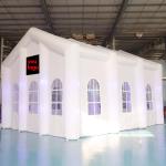 Inflatable Wedding Tent Outdoor Party Tent with LED Lights Portable Marquee Wedding House White Garden Tent For Wedding Event