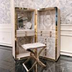 Italian light luxury jewelry cabinet dresser floor-to-ceiling bedroom villa luxury house with makeup stool jewelry cabinet