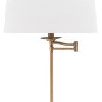 SAFAVIEH Lighting Collection Nadia Traditional Farmhouse Swivel Swing Arm Gold 64-inch Adjustable Height Living Room Bedroom Home Office Standing Floor Lamp (LED Bulb Included)
