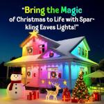 ISOPHO Permanent Outdoor Lights, Smart RGB String Lights with 75 Scene Modes, 100ft Eaves LED Light, Waterproof IP67, Applicable to All Holidays, Parties, Halloween, Christmas, App & Remote Control