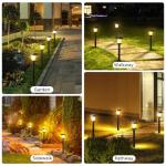 ALEPOD Solar Pathway Lights Outdoor - 8 Pack Solar Powered Garden Lights Waterproof, Decor Landscape Lighting with Three Lighting Modes for Yard, Lawn, Walkway, Driveway, Warm White