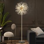 Nordic Wind Net Red Dandelion Crystal Floor Lamp Living Room Guest House Vertical Light Bedroom Bedside Shop Chandelier