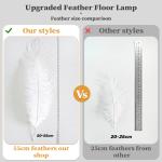 Nordic Floor Lamp With Feather Ostrich White Feathers Standing Lamps For Living Room Bedroom Modern Bedside Feather Floor Lights