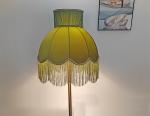 Floor Lamp Large Lamp Shade Caramel Velvet Fringe Lace Lamp Shade Shell American Modern Handicraft E27