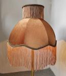 Floor Lamp Large Lamp Shade Caramel Velvet Fringe Lace Lamp Shade Shell American Modern Handicraft E27
