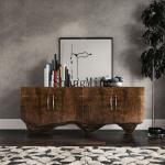 ZYY light luxury dining side cabinet, living room integrated against the wall, high-end walnut entrance cabinet