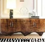 ZYY light luxury dining side cabinet, living room integrated against the wall, high-end walnut entrance cabinet