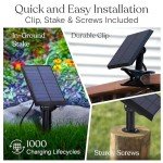 Brightech Ambience Pro Solar Powered Outdoor String Lights, 48 ft Commercial Grade Waterproof Patio Lights, 15 Edison Bulbs, Shatterproof LED String Lights for Outside, Porch - 1W Soft White