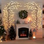 1 Piece USB Powered Willow Vine Fairy Lamp - Bendable 1.8m /5.9 Feet Branch with 96 Warm White Led Lights, 8 Modes, Valentine's Day, Holiday Home Bedroom Wall Outdoor Party Decoration, Business Women's Gift (Battery Not Included)