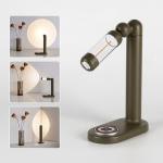 Tubicen Modern Desk Lamp with Wireless Charger 3000mAh Battery Rechargeable Cordless LED Table Lamp Dimmable Flexible Focused Bedside Reading Lamp for Living Room Bedroom Home Office Green