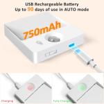 Guankai 8 Pack Rechargeable Motion Sensor Stair Light for Indoor, RGBW Battery Operated Closet Lights, Stick On Night Lamp, Motion Activated Magnetic Lighting Lamps for Step,Cabinet,Hallway,Bathroom