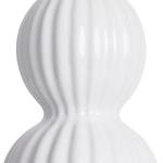 luxeflow 28" White Ceramic Table Lamps Set of 2, Modern Bedside Lamps for Night Stands, Triple Gourd Table Lamp for Living Room End Table or Bedroom Nightstand (2 LED Bulbs Included)