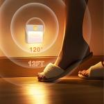 Guankai 8 Pack Rechargeable Motion Sensor Stair Light for Indoor, RGBW Battery Operated Closet Lights, Stick On Night Lamp, Motion Activated Magnetic Lighting Lamps for Step,Cabinet,Hallway,Bathroom