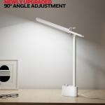 Honeywell Upgraded LED Desk Lamp - H01 Pro Sunturalux™ Foldable Desk Light with USB A+C Charging Port, 3 Color Modes Dimmable Table Lamp for Home Office Reading(White)