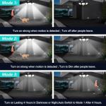 Tuffenough Solar Outdoor Lights 2500LM 210 LED Security Lights with Remote Control,3 Heads Motion Sensor Lights, IP65 Waterproof,270° Wide Angle Flood Wall Lights with 3 Modes(4 Pack)