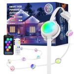 JOH Permanent Outdoor Lights, 100FT with RGB+IC Smart LED Outdoor Lights for House, App & Remote Control, DIY Scene Modes, IP67 Waterproof Christmas Light, Holiday, Party, Halloween Decorations