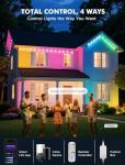 FNY Permanent Outdoor Lights 100ft Smart RGB with 60 LED, IP67 Waterproof for Outdoor Decor, App/Remote Control Eaves Lights Compatible with Alexa, Google Assistant, DIY Scene Modes for Christmas