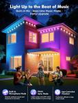 FNY Permanent Outdoor Lights 100ft Smart RGB with 60 LED, IP67 Waterproof for Outdoor Decor, App/Remote Control Eaves Lights Compatible with Alexa, Google Assistant, DIY Scene Modes for Christmas
