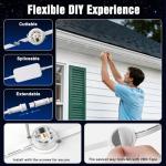 JOH Permanent Outdoor Lights, 100FT with RGB+IC Smart LED Outdoor Lights for House, App & Remote Control, DIY Scene Modes, IP67 Waterproof Christmas Light, Holiday, Party, Halloween Decorations