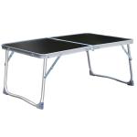 Foldable Laptop Desk,Computer Table, Breakfast Serving Bed Tray, Portable Picnic Table, Folds in Half with Inner Storage Space