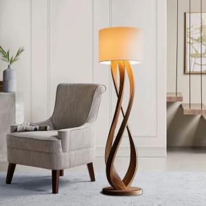 Wooden Luxury Floor Lamps Decoration Living Room Office Standing Light Led Fashion Wood Standard Lamp Mood Lighting