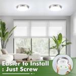 13 Inch Dimmable LED Ceiling Light Fixture, 4000 Lumens Super Bright 36W Flush Mount Ceiling Light, 2700K/3000K/4000K/5000K/6500K Adjustable Modern Ceiling Lamps for Bedroom Kitchen Bathroom, 2 Packs