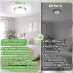 13 Inch Dimmable LED Ceiling Light Fixture, 4000 Lumens Super Bright 36W Flush Mount Ceiling Light, 2700K/3000K/4000K/5000K/6500K Adjustable Modern Ceiling Lamps for Bedroom Kitchen Bathroom, 2 Packs