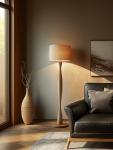 Wooden Luxury Floor Lamps Decoration Living Room Office Standing Light Led Fashion Wood Standard Lamp Mood Lighting