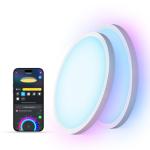 Govee Smart Ceiling Light, RGBIC LED Ceiling Light Fixture, 2400LM Flush Mount Light Fixture, DIY Colors, Works with Alexa, 2200K-6500K Ceiling Lights for Bedroom, Living Room, 12 Inch, 2 Packs