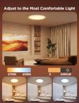Govee Smart Ceiling Light, RGBIC LED Ceiling Light Fixture, 2400LM Flush Mount Light Fixture, DIY Colors, Works with Alexa, 2200K-6500K Ceiling Lights for Bedroom, Living Room, 12 Inch, 2 Packs