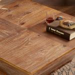 Square Wood Coffee Table for Living Room - Lift Top Farmhouse Coffee Table with Storage (Cherry,35.43"D X 35.43"W X 13.78"H)